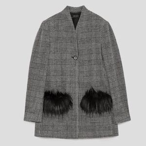 ZARA CHECKERED/PLAID BLAZER